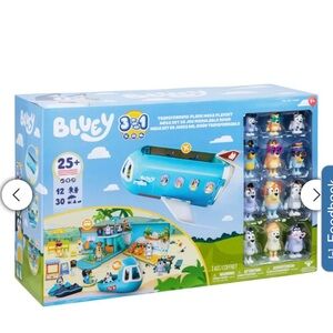 Bluey 3 in 1 Transforming Plane Mega Playset new in Box